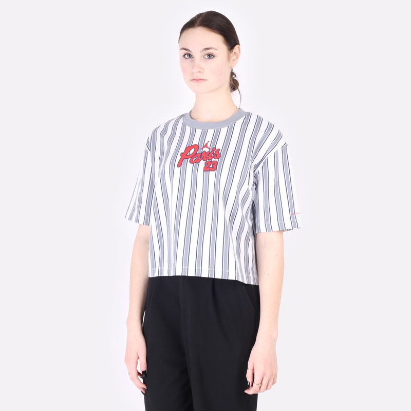 женская белая футболка Jordan Paris Saint-Germain Graphic T-Shirt DM4998-100 - цена, описание, фото 5